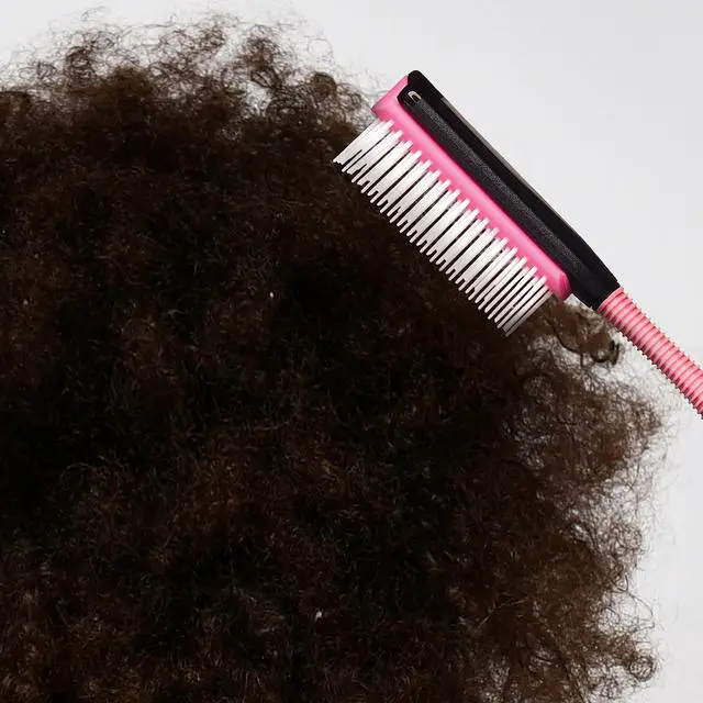 Alt view image 4 of 7 - Mini Detangling Non-Slip Brush, 5 Rows of Soft Bristles, Gentle Knot-Free Results, Less Breakage, Fl