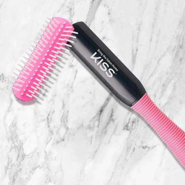 Alt view image 5 of 7 - Mini Detangling Non-Slip Brush, 5 Rows of Soft Bristles, Gentle Knot-Free Results, Less Breakage, Fl