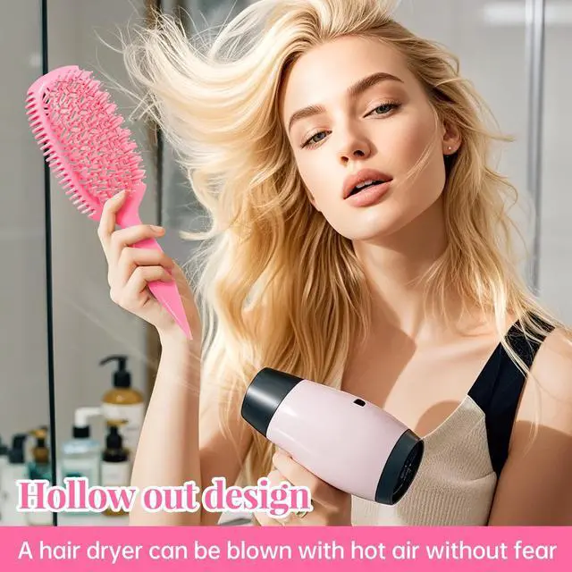 Alt view image 5 of 6 - Hair Brush for Wet and Dry Hair, curl defining brush,curl brush for curly hair wet for Shower & Trav