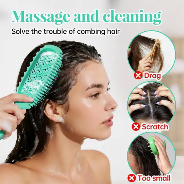 Alt view image 2 of 6 - Curly Hair Lovers Gifts Detangler Wet & Dry Hair Brush for Women - Curl Defining Curly/Wavy Brush, S