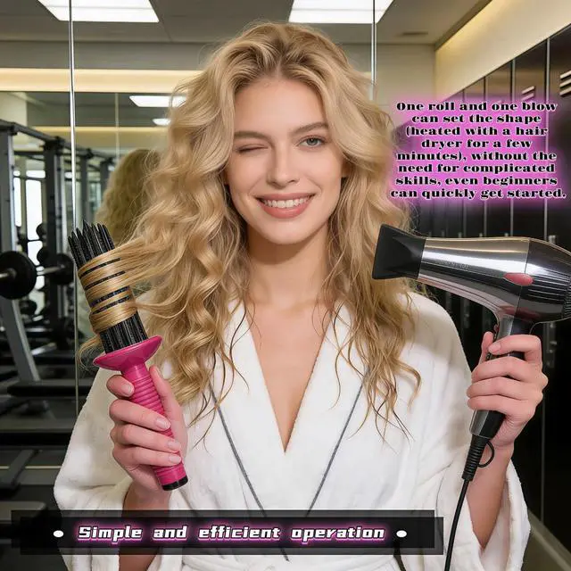 Alt view image 4 of 7 - Round Hair Styling Brush, Manual Volumizing Roller Comb for Blowout Lift & Bouncy Curls, Heat-Resist
