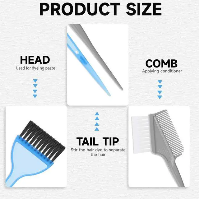 Alt view image 3 of 6 - Hair Color Brush Hair Dye Kit for Hair Tint Dying Coloring Applicator Hair Dye Brushes Tinting Comb
