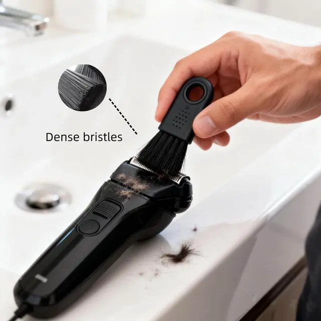 Alt view image 4 of 7 - Shaver Cleaning Brush,Nylon Hair Durable Stable Electric Shaver Cleaning Brush Wearable 6Pcs for Hou