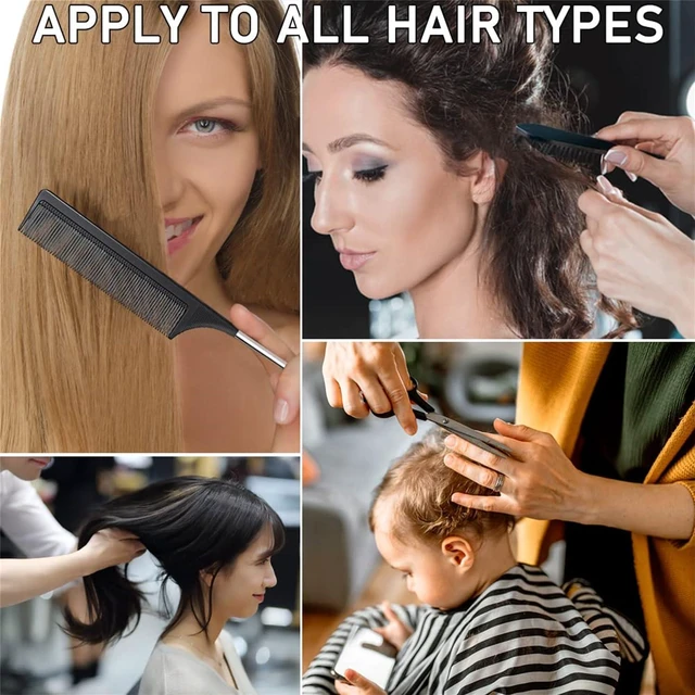 Alt view image 3 of 7 - Set, Black comb,3 Pcs. slick back hair brush,Slick Back Brush with Edge Brush, styling comb for kids