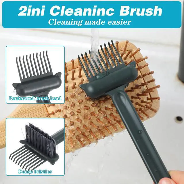 Alt view image 4 of 7 - 2-in-1 Hair Brush Cleaner Tool Comb Cleaners Hairbrush Cleaner Solution | Portable Hair Brush Cleani