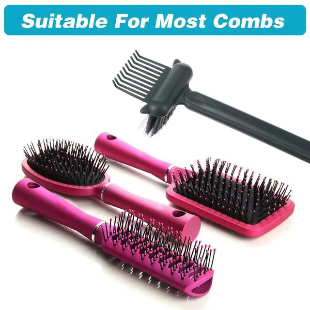 Alt view image 7 of 7 - 2-in-1 Hair Brush Cleaner Tool Comb Cleaners Hairbrush Cleaner Solution | Portable Hair Brush Cleani