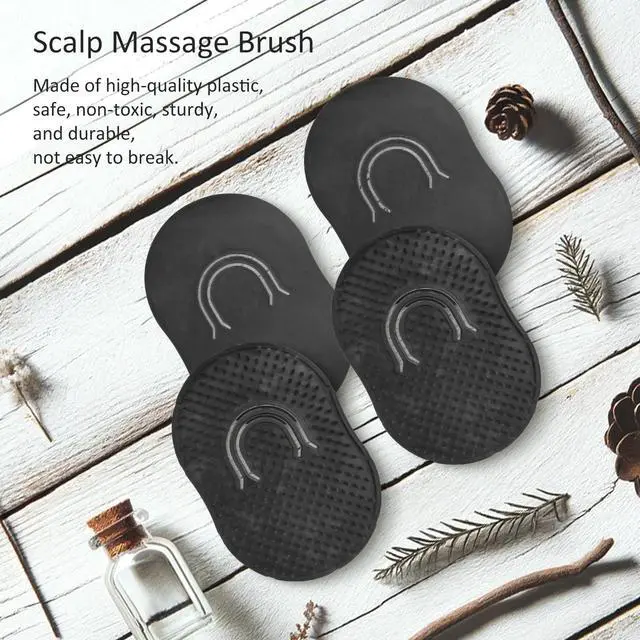 Alt view image 2 of 7 - 4-Pack Pocket Palm Combs Versatile Shampoo and Massage Hair Brush Combs, Scalp Massager, Wave Brus