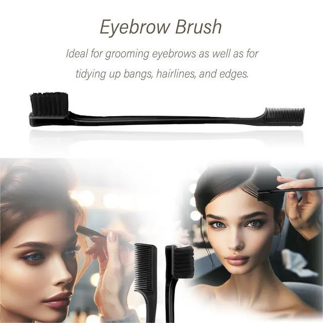 Alt view image 5 of 7 - 3-Piece Hair Styling Comb Set: Teasing Brush, Rat Tail Comb, Edge Brush for Women's Styling