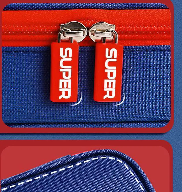 Alt view image 6 of 6 - Pen and Pencil Box, 9 Inch x 4.5 Inch x 2 Inch Soft Pencil Case for Pen and Marker Storage and Holiday Gifts (blue)