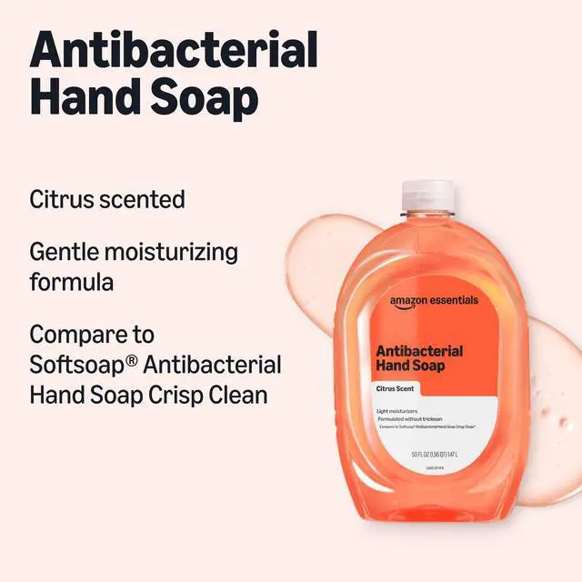 Alt view image 3 of 6 - Liquid Hand Soap Refill, Light Moisturizing, Triclosan-Free, Phthalate-Free, Paraben-Free, Citrus, 50 Fl Oz (Pack of 1) (Previously Solimo)