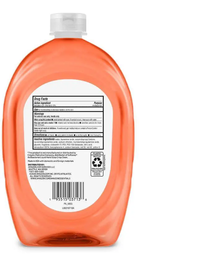 Alt view image 6 of 6 - Liquid Hand Soap Refill, Light Moisturizing, Triclosan-Free, Phthalate-Free, Paraben-Free, Citrus, 50 Fl Oz (Pack of 1) (Previously Solimo)