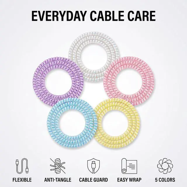 Alt view image 2 of 7 - Cable Protector, Chargers Cable Protector Data Cable Protect Sleeve Charger Cover, Headphone Cable Saver for Phone Earphone USB Data Cable Charger Protector,Cable Sleeves (Laser)
