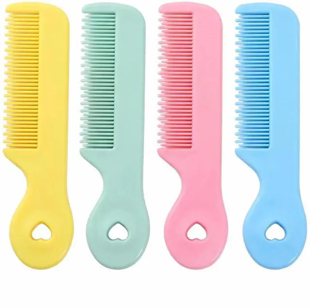 Main image of 4 Pcs Mini Hair Comb Set, Candy Color Pocket Scalp Massage Brushes with Round Soft Teeth, Gentle Detangling Exfoliating Styling Hair Brushes, Ergonomic Small Hair Combs for Curly Hair Care