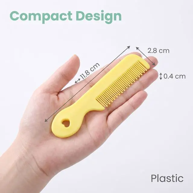 Alt view image 2 of 7 - 4 Pcs Mini Hair Comb Set, Candy Color Pocket Scalp Massage Brushes with Round Soft Teeth, Gentle Detangling Exfoliating Styling Hair Brushes, Ergonomic Small Hair Combs for Curly Hair Care