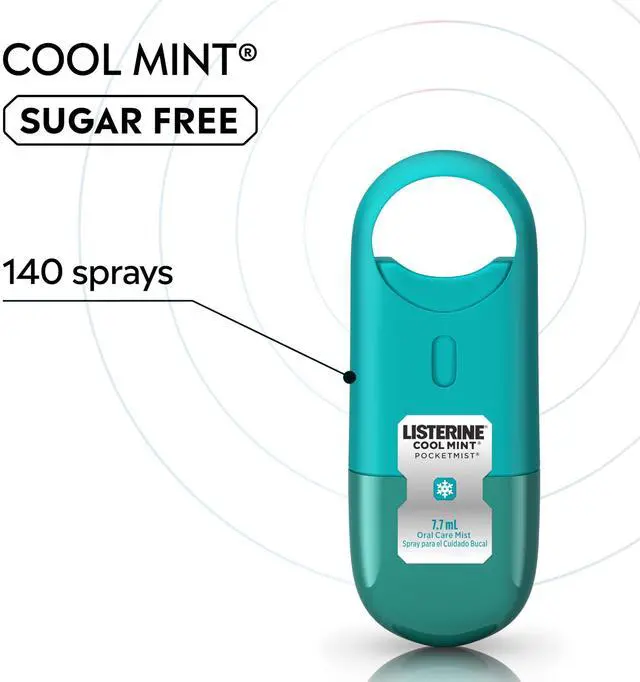 Alt view image 2 of 7 - Pocket Mist Cool Mint 7.7 ml | Instant Fresh Breath, Sugar-Free, Travel Size Mouth Spray, Kills 99% Bad Breath Germs, On-The-Go, Non-Aerosol, Portable