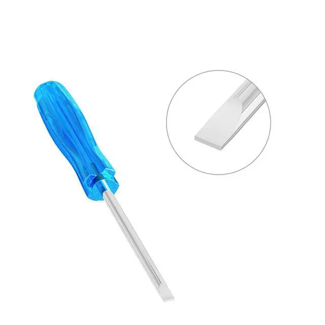 Alt view image 4 of 6 - 5 Pcs Mini Slotted Screwdriver, 2mm Flat Head, 65mm, Blue | 2.56" Total Length, Handle, Non-magnetic for Watch Eyeglasses Electronics Toy Repair