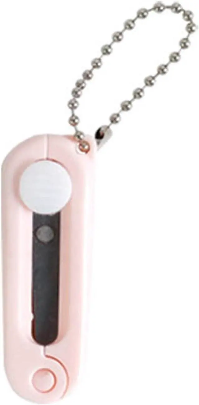 Main image of Pink Folding Scissors Safe Portable Travel Scissors Foldable Telescopic Cutter Pocket Mini Scissor with Keychain for Cutting, Scrapbooking, Crafting, Sewing