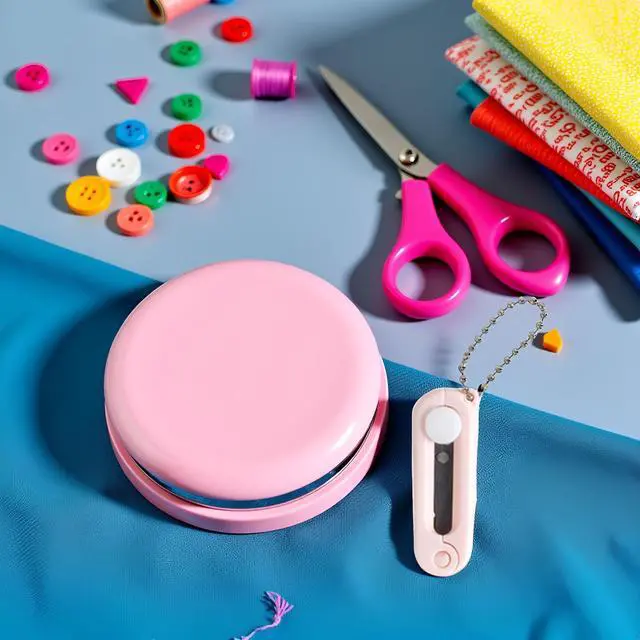 Alt view image 5 of 7 - Pink Folding Scissors Safe Portable Travel Scissors Foldable Telescopic Cutter Pocket Mini Scissor with Keychain for Cutting, Scrapbooking, Crafting, Sewing
