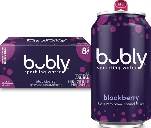 Main image of Sparkling Water, Blackberry, 12 Fl Oz Cans (8 Pack) | Zero Sugar, Zero Calories, Seltzer Water