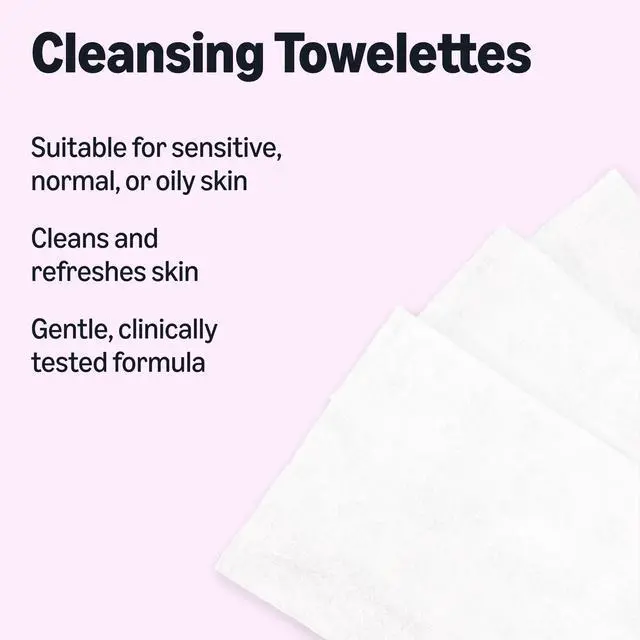 Alt view image 2 of 6 - Rose Water Cleansing Towelettes, Gentle, Dermatologist Approved, Suitable for Sensitive, Normal, or Oily skin types, 40 Count, Pack of 1