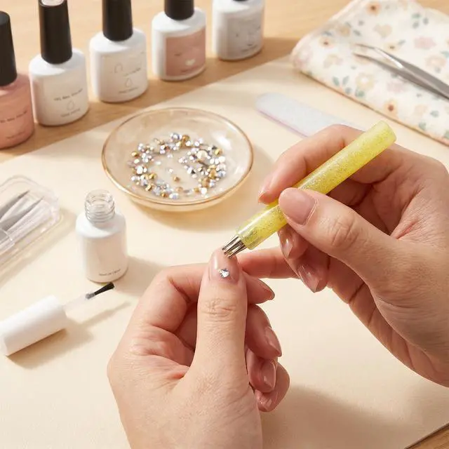 Alt view image 6 of 7 - 4 Pcs 5 Petal Flower Nail Dotting Pen Dotting Tool for Nail Art One Stroke Flower Design Tool Flowers Design Tools Fine Tip Rhinestone Pickers for Beginner Enthusiast Paint Sculpting DIY Salon Tracing
