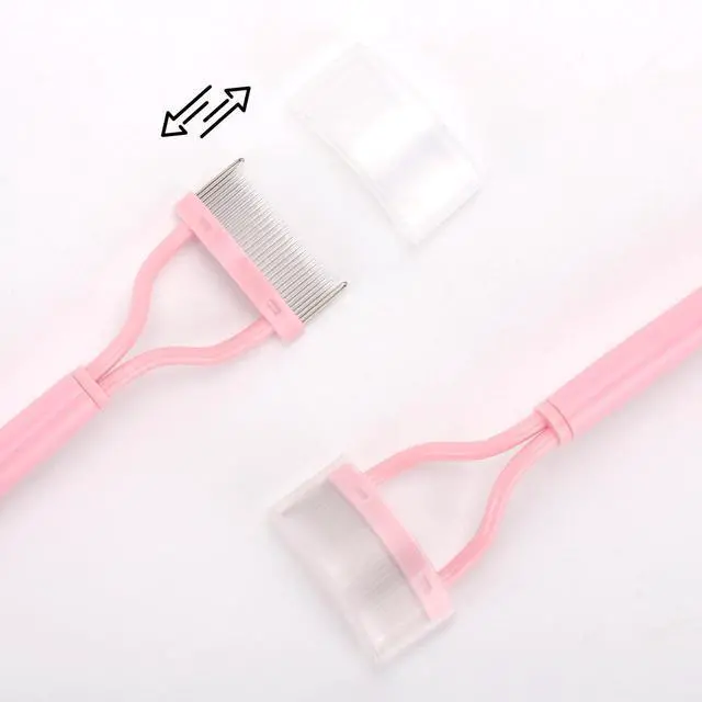 Alt view image 6 of 7 - 2 Pcs Eyelash Separator Tool Mascara Brushes Eyelash Comb Separator Definer Lash Comb for Combing, Separating Lashes - Light Pink