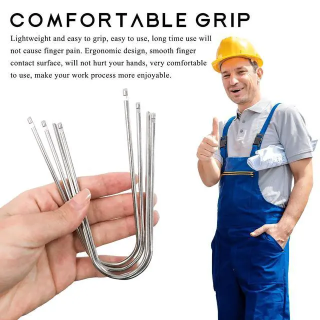 Alt view image 6 of 6 - 2 PCS Car Radio Removal Tool, U-Shaped Automotive Radio Disassembly Pry Tool Kit, Stainless Steel Stereo CD DVD Host Release Removal Tool for Most Vehicles, Car Accessories