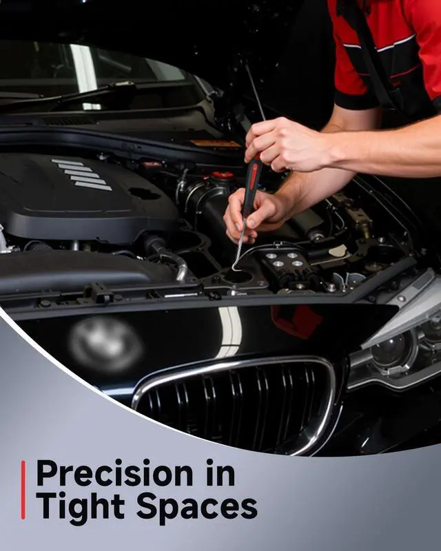 Alt view image 5 of 7 - 4-Piece Pick Set Mechanic, Automotive Hook and Pick Set with Soft Grip & Non-Slip Shaft, Precision Pick Tool & O Ring Pick for Oil Seal, Gasket, Electronics Repair Hose Repair Kits