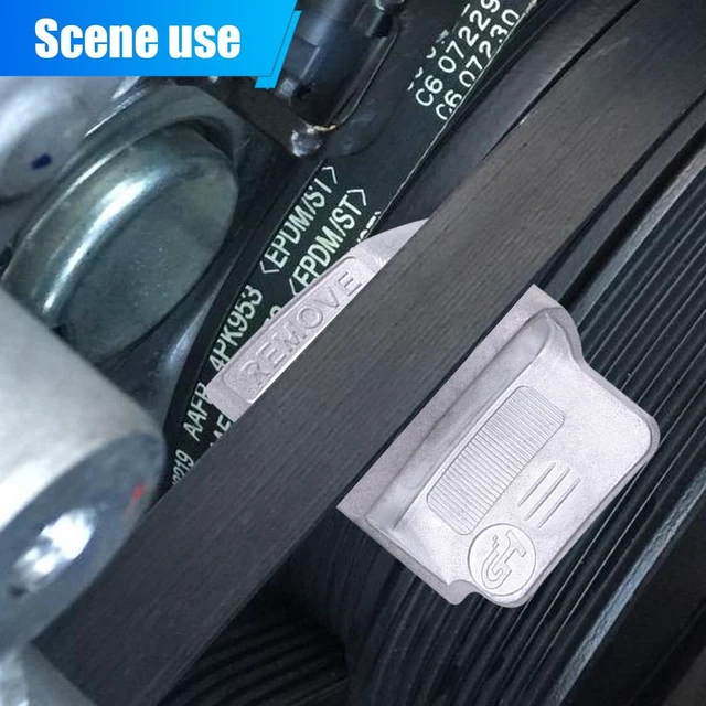 Alt view image 6 of 6 - 2PCS Stretch Belt Mate Kit (Metal) | Metal Auxiliary Pulley Belt Installer Tool for Timing Belt, Serpentine Stretch Belts Remover Tool for Most Car Cart Belts