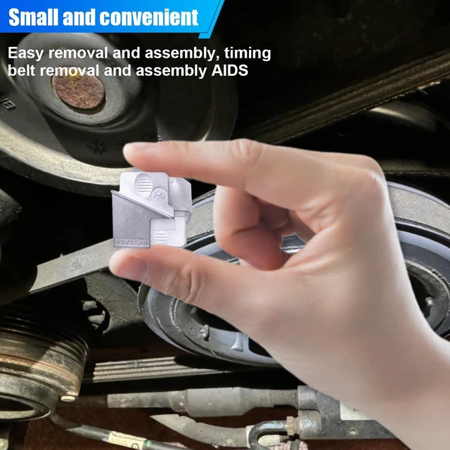 Alt view image 5 of 6 - 2PCS Stretch Belt Mate Kit (Metal) | Metal Auxiliary Pulley Belt Installer Tool for Timing Belt, Serpentine Stretch Belts Remover Tool for Most Car Cart Belts