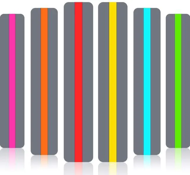 Main image of 6 Pcs Guided Reading Strips Colored Highlight Strip for Dyslexia | Overlays Reading Bookmark, Reading Tracker, Dyslexia Reading Tools, Line Readers, Students Children Teacher Supplies