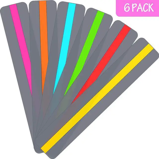 Alt view image 2 of 7 - 6 Pcs Guided Reading Strips Colored Highlight Strip for Dyslexia | Overlays Reading Bookmark, Reading Tracker, Dyslexia Reading Tools, Line Readers, Students Children Teacher Supplies