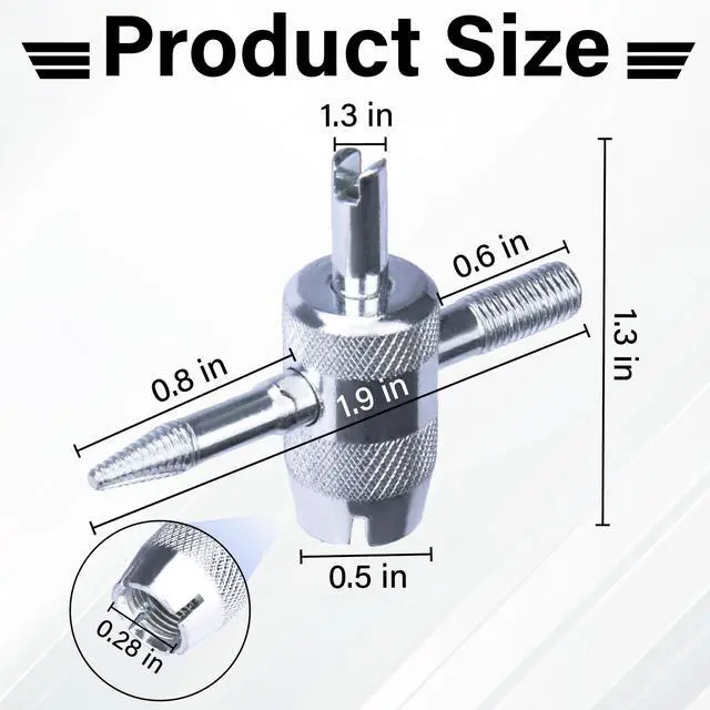 Alt view image 3 of 7 - 2 PCS 4-Way Tire Valve Stem Removal Tool, 4-in-1 Valve Core Removal Tool | Multifunctional Tire Valve Tool, Valve Stem Core Puller for Car Motorcycle Bicycle Tire Repair Replace