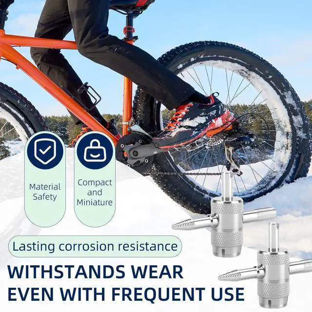 Alt view image 2 of 7 - 2PCS 4-Way Valve Core Tool,Tire Valve Stem Tool,4-in-1 Universal Valve Wrench,Multifunctional 4 Way Valve Stem Installer Tire Repair Tool for Car Bicycle Bike Motorcycle