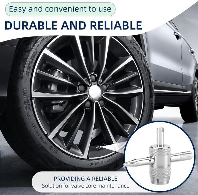 Alt view image 3 of 7 - 2PCS 4-Way Valve Core Tool,Tire Valve Stem Tool,4-in-1 Universal Valve Wrench,Multifunctional 4 Way Valve Stem Installer Tire Repair Tool for Car Bicycle Bike Motorcycle