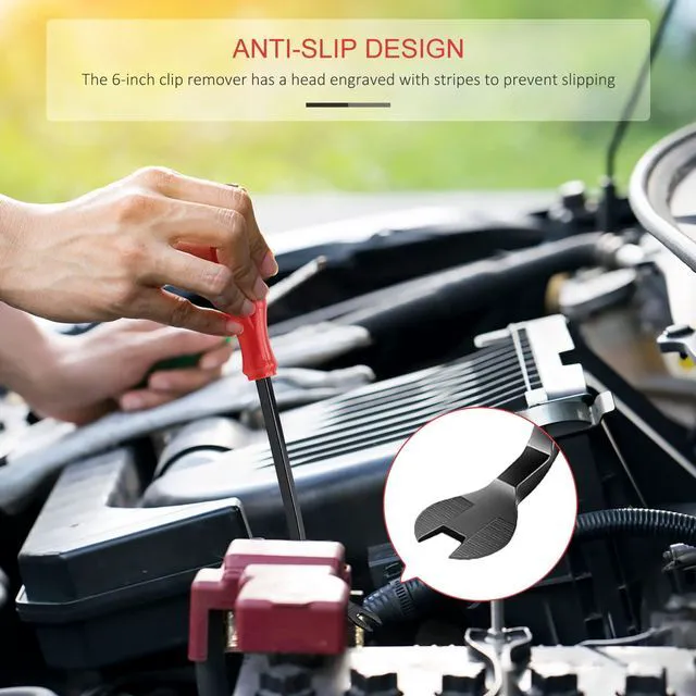 Alt view image 5 of 7 - 5 PCS Nylon Auto Trim Removal Tool Kit, No-Scratch Pry Tools Set for Car Door Panel, Dashboard, Molding, Fastener & Clip Removal, Interior Trim Installer/Remover Kit - Red