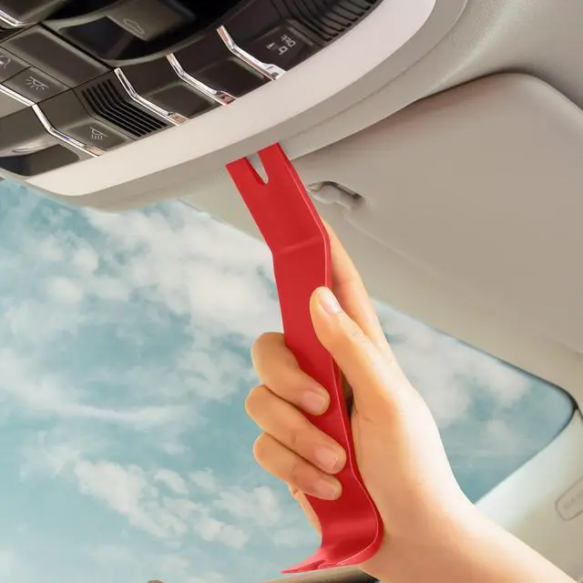 Alt view image 7 of 7 - 5 PCS Nylon Auto Trim Removal Tool Kit, No-Scratch Pry Tools Set for Car Door Panel, Dashboard, Molding, Fastener & Clip Removal, Interior Trim Installer/Remover Kit - Red