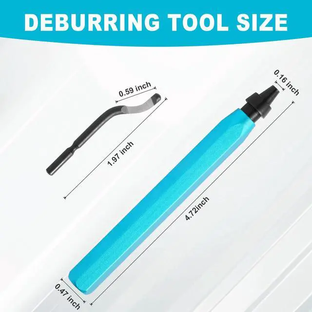 Alt view image 2 of 7 - Deburring Tool Set with 11pcs High Speed Steel Swivel Blades, Deburring Tool 3D Printing Burr Removal Blades, Deburring Tools for Metal, Resin, PVC Pipes, Copper, Plastic, Aluminum