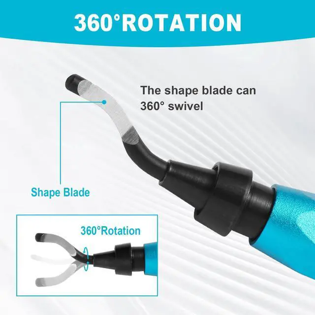 Alt view image 3 of 7 - Deburring Tool Set with 11pcs High Speed Steel Swivel Blades, Deburring Tool 3D Printing Burr Removal Blades, Deburring Tools for Metal, Resin, PVC Pipes, Copper, Plastic, Aluminum