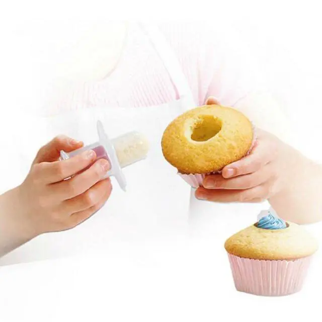 Alt view image 7 of 7 - 2pcs Cupcake Tools Muffin Cake Pastry Model Plunger Cutter Decorating Plastic Cake Digging Holes Device Filling - Cupcake Hole Punch