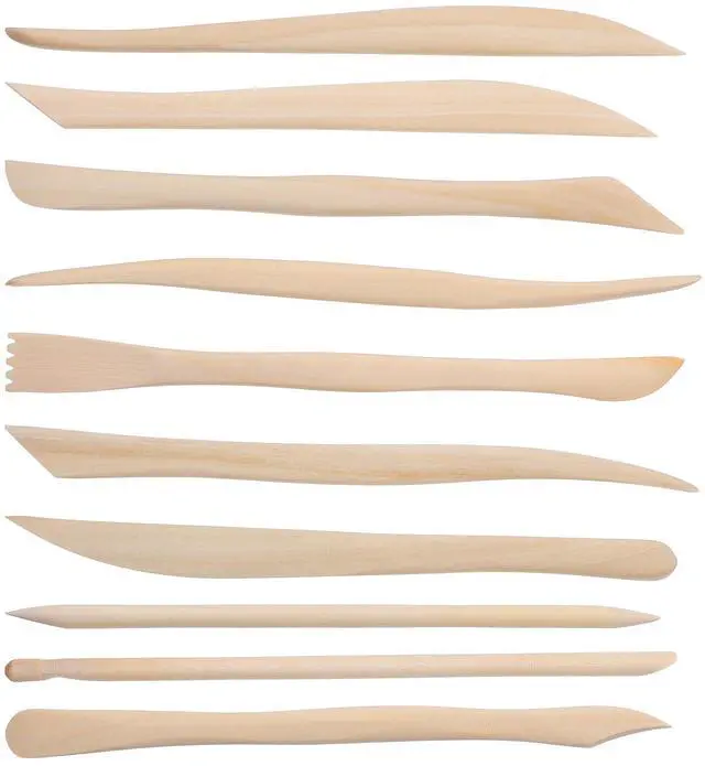 Main image of 10 Piece 6 Inch Sculpting Tools, Modeling Clay Tools Double Ended | Professional Grade, for Ceramics, & Polymer Clays, Carving, Detailing