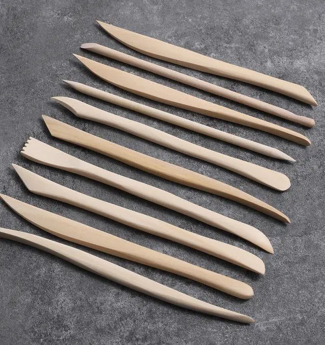 Alt view image 6 of 7 - 10 Piece 6 Inch Sculpting Tools, Modeling Clay Tools Double Ended | Professional Grade, for Ceramics, & Polymer Clays, Carving, Detailing