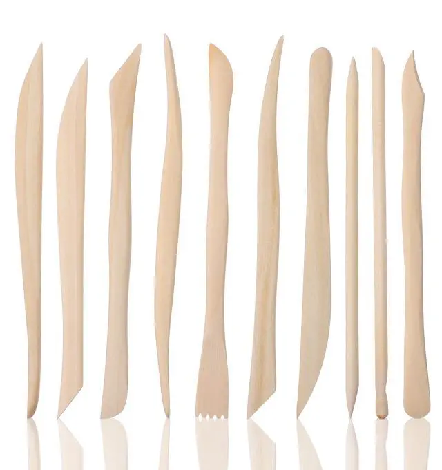 Alt view image 7 of 7 - 10 Piece 6 Inch Sculpting Tools, Modeling Clay Tools Double Ended | Professional Grade, for Ceramics, & Polymer Clays, Carving, Detailing