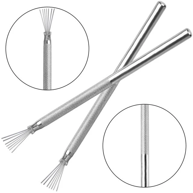 Alt view image 3 of 6 - 2 PCS Clay Scoring Tools, Stainless Steel Pottery Tool Polymer Clay Tools | Air Dry Clay Tools for Texturing Sculpting