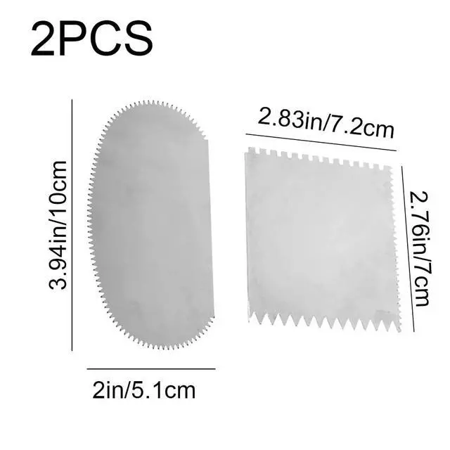 Alt view image 2 of 7 - 2 Pcs Serrated Scraper Crafts Tool Stainless Steel Pottery Clay Sculpture Scraper Ceramics Clay Sculpting Tools Kit for Sculpting Texturing Modeling