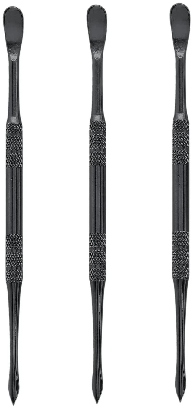 Main image of 3PCS Wax Carving Tools, Black | Stainless Steel, Double-Headed, Sculpting Tool Spoon, Carving Tool Kit