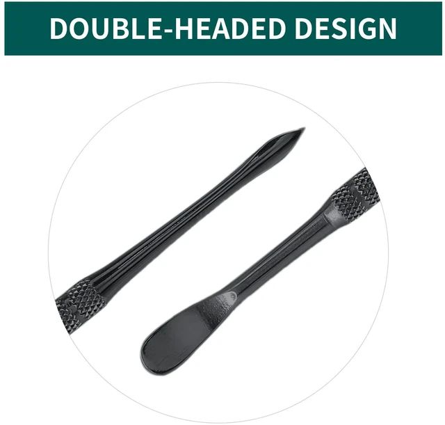Alt view image 4 of 7 - 3PCS Wax Carving Tools, Black | Stainless Steel, Double-Headed, Sculpting Tool Spoon, Carving Tool Kit
