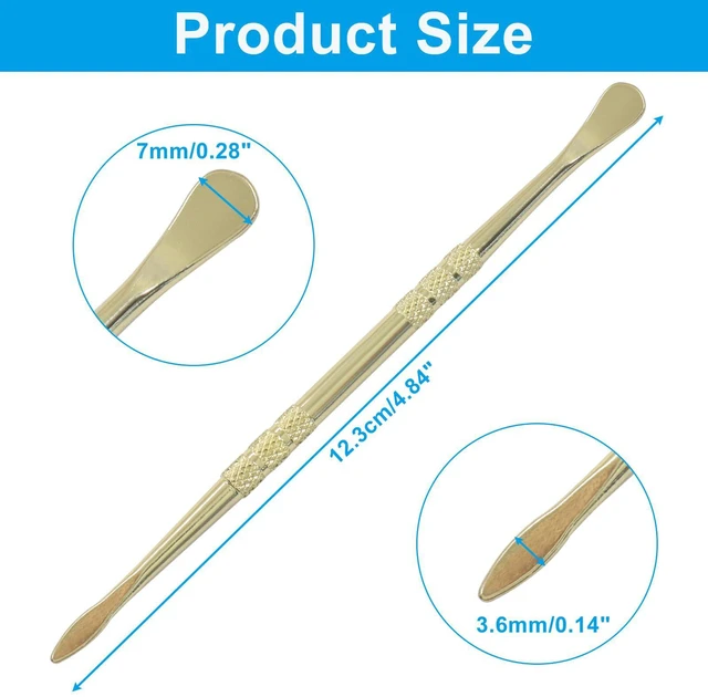 Alt view image 2 of 5 - 3 Pack Stainless Steel Wax Carving Tools, Golden/Silver/Rainbow | Double-Headed Sculpting Spoon, Modeling Tool Set, For Carving/Modeling