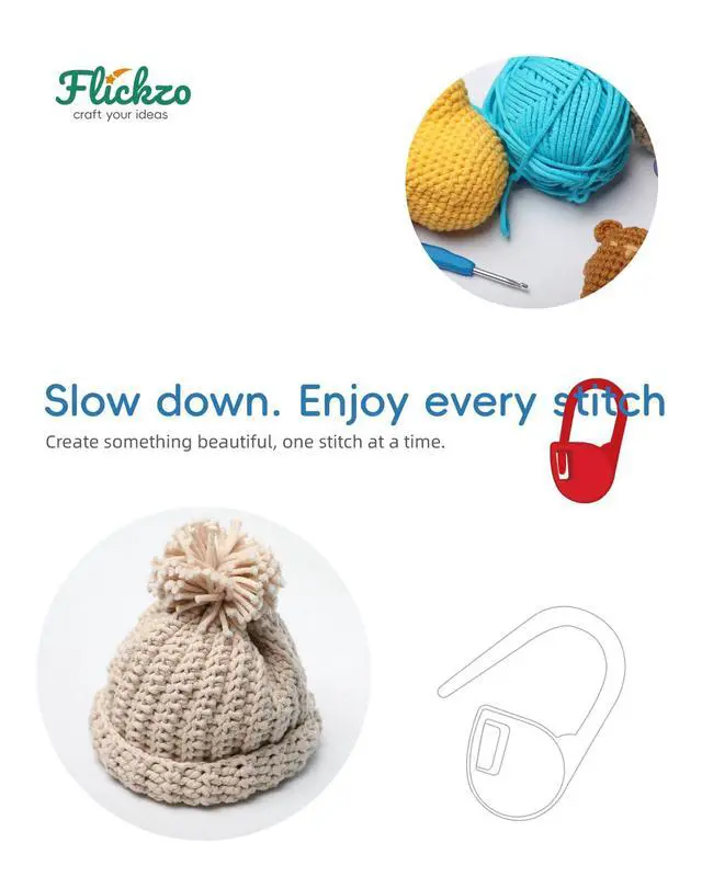 Alt view image 6 of 7 - 100PCS Crochet Stitch Markers by Flickzo Locking Stitch Markers with Storage Case, Plastic Safety Pins for Knitting & Crochet, Colorful Yarn Accessories for Crochet Tools & Supplies
