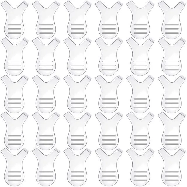 Main image of 30 Pcs Lash Lift Comb, Y Combs Lash Lift Tools, Clear | Silicone Y Lash Brush Eyelash Separator for Lash Perm, Eyelash Extension and Brow Lamination, Professional Salon and Home Use